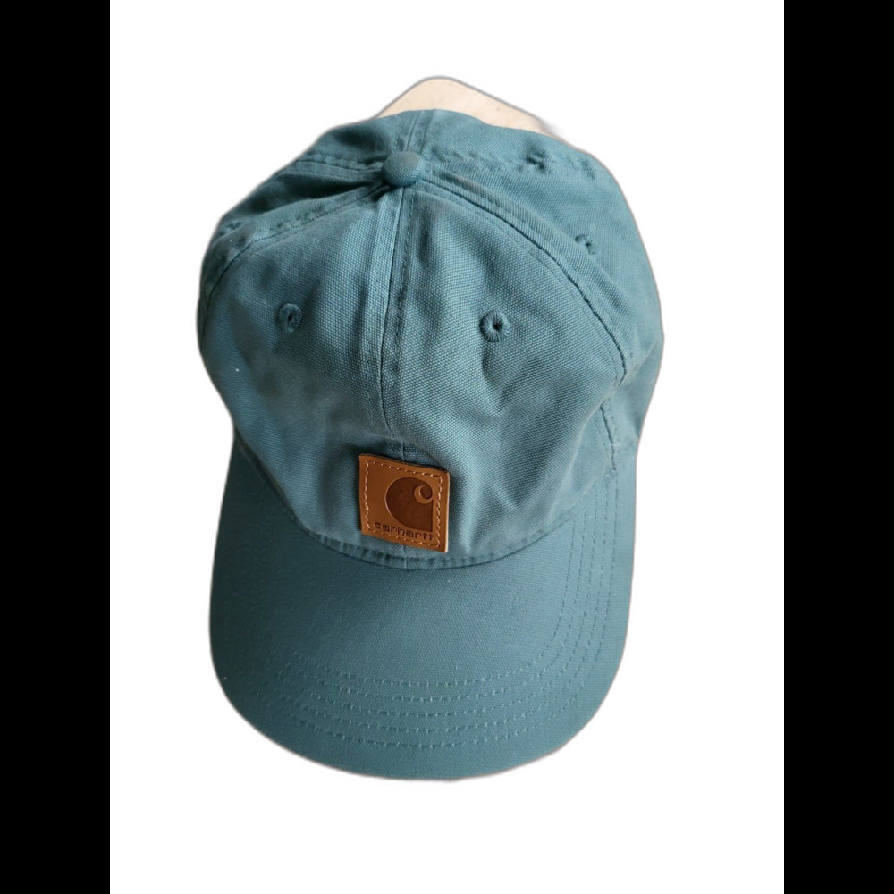 Carhartt Hat Snapback Baseball Cap Men's Sage Green Workwear Work Leather Patch